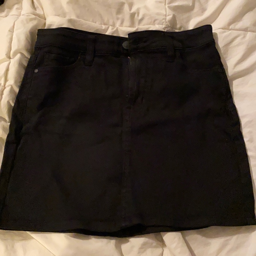 Black Denim Skirt